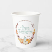 Gobelets En Papier Bon thanksgiving Delicate Fall Wreath (Recto)