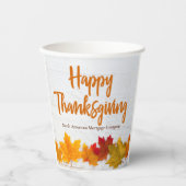 Gobelets En Papier Bon thanksgiving Feuilles Custom Company Party (Recto)