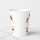 Gobelets En Papier Bon thanksgiving Rustic Fall Leaves (Gauche)