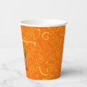 Gobelets En Papier Bon thanksgiving tourbillon orange jaune (Gauche)