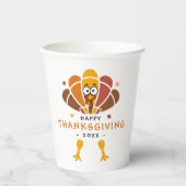 Gobelets En Papier Bon thanksgiving Turquie Automne Parti d'Action d' (Recto)