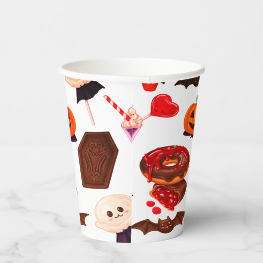 Gobelets En Papier Bonbon Dracula éffrayant Minimal Pour Halloween (Droite)