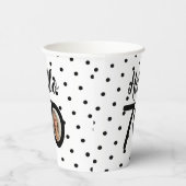 Gobelets En Papier Bonjour 70 points noirs et blancs Photo Anniversai (Droite)