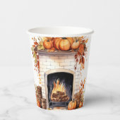 Gobelets En Papier Bonjour Automne Papier Café Chasse d'automne, auto (Verso)