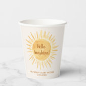 Gobelets En Papier Bonjour Baby shower Sunshine (Recto)