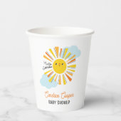 Gobelets En Papier Bonjour Baby shower Sunshine (Recto)
