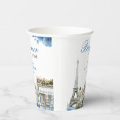 Gobelets En Papier Bonjour Bebe French Blue Baby Shower (Droite)