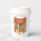 Gobelets En Papier Bonjour Bebe Paris Café Baby shower (Recto)