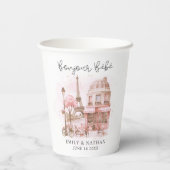 Gobelets En Papier Bonjour Bebe Paris Café Baby shower (Verso)