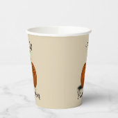 Gobelets En Papier Bonjour citrouille aquarelle automne (Gauche)