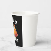 Gobelets En Papier Bonjour Citrouille - Jolie Automne Sloth Feuilles  (Gauche)