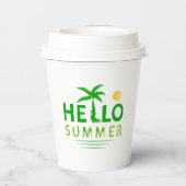 Gobelets En Papier Bonjour été (Verso)