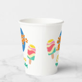 Gobelets En Papier Bonjour été ! Invitation de la partie de pool (Droite)