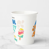 Gobelets En Papier Bonjour été ! Invitation de la partie de pool (Gauche)