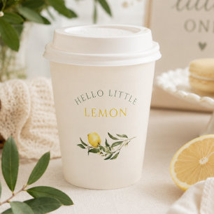 Gobelets En Papier Bonjour Little Lemon Citrus Baby Shower