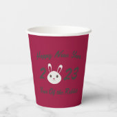 Gobelets En Papier Bonne année 2023 Année du lapin (Verso)