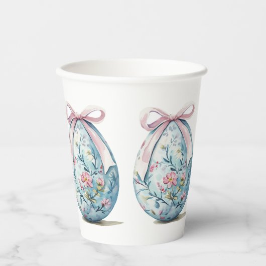 Gobelets En Papier Bonne coupe de papier de Pâques (Recto)