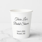 Gobelets En Papier Bonne Fête des mariées : Blanc (Verso)