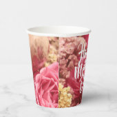 Gobelets En Papier Bonne fête des mères Roses du coeur (Droite)