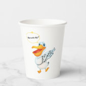 Gobelets En Papier Bonne journée de bénédiction Pélican bonne pensée (Recto)