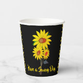 Gobelets En Papier Bonne journée ensoleillée (Verso)