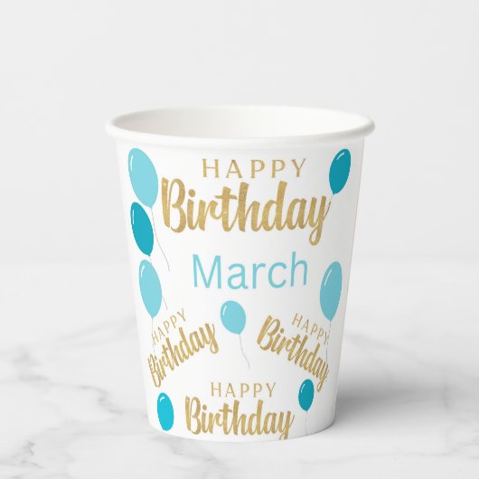 Gobelets En Papier Bonne marche anniversaire anniversaires tasse de p (Verso)