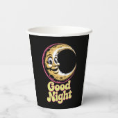 Gobelets En Papier Bonne nuit Retro Moon (Verso)
