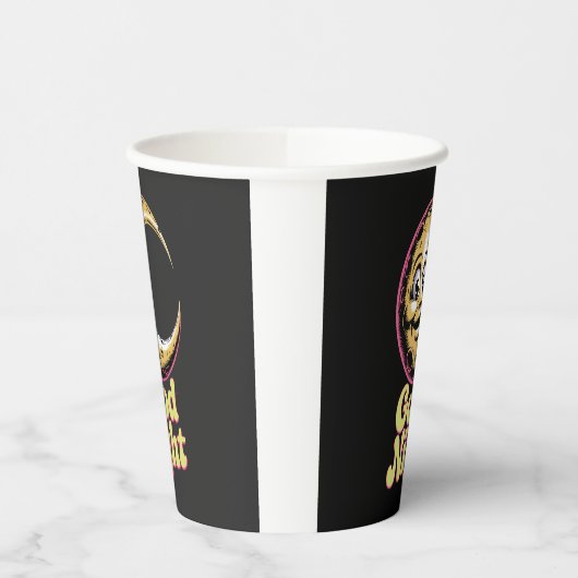 Gobelets En Papier Bonne nuit Retro Moon (Gauche)