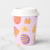 Gobelets En Papier Bonne Personnaliser Pâques violettes (Verso)