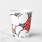 Gobelets En Papier Bonne petite souris blanche célébrant Noël (Verso)