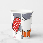 Gobelets En Papier Bonne petite souris blanche célébrant Noël (Droite)