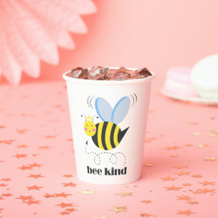 Gobelets En Papier Bonne princesse d'abeille avec couronne et slogan 