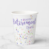 Gobelets En Papier Bonne retraite Confetti tasse de papier (Verso)