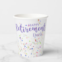 Bonne retraite Confetti tasse de papier