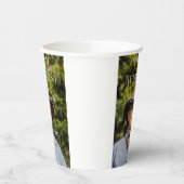 Gobelets En Papier Bonne retraite photo nom année de service (Gauche)