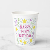 Gobelets En Papier Bonne Saint Anniversaire-Christian Kids Party Pape (Verso)