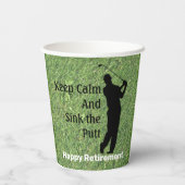 Gobelets En Papier Bonne tasse de papier de retraite (Verso)