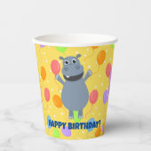 Gobelets En Papier Bonne tasse de papier hippo (Recto)
