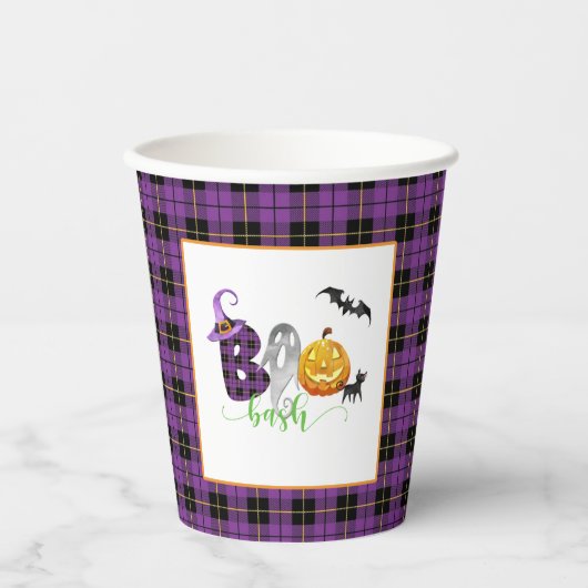 Gobelets En Papier Boo-Bash Coupe de papier d'anniversaire - Hallowee (Recto)