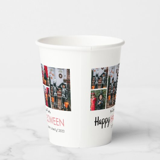 Gobelets En Papier Boo citrouille jack-o-lanterne Halloween Collage p (Droite)