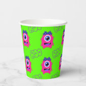 Gobelets En Papier Boo Cute Funny Monster Éffrayant (Verso)