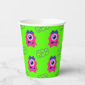 Gobelets En Papier Boo Cute Funny Monster Éffrayant (Gauche)