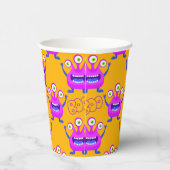 Gobelets En Papier Boo Cute Funny Monster Éffrayant (Droite)