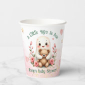 Gobelets En Papier Boo Est Dûment Cute Custom Ghost Girl Baby shower (Verso)