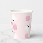 Gobelets En Papier Boo ! Halloween Fille Fantôme Citrouille rose Anni (Gauche)