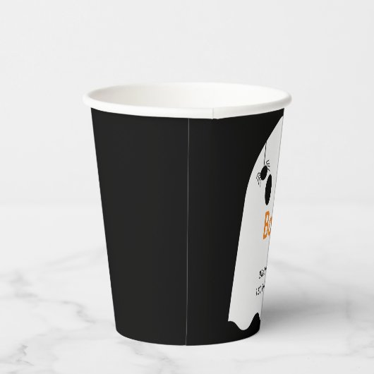 Gobelets En Papier Boo ! Halloween Ghost Boy Black Anniversaire (Droite)