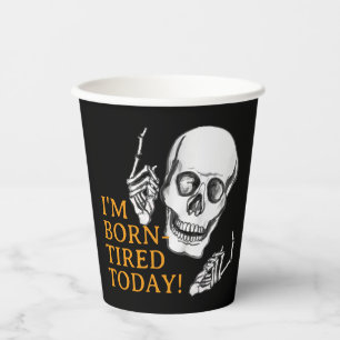 Gobelets En Papier Boo Happy Halloween Funny Skull plaisanter