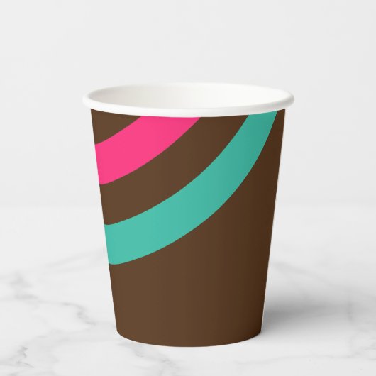 Gobelets En Papier Boogie d'anniversaire Retro Disco sur mesure 70's (Verso)