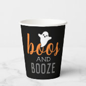 Gobelets En Papier Boos et Booze Halloween Party (Verso)