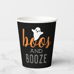 Gobelets En Papier Boos et Booze Halloween Party